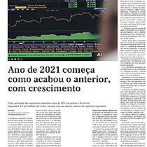 Ano de 2021 comea como acabou o anterior, com crescimento